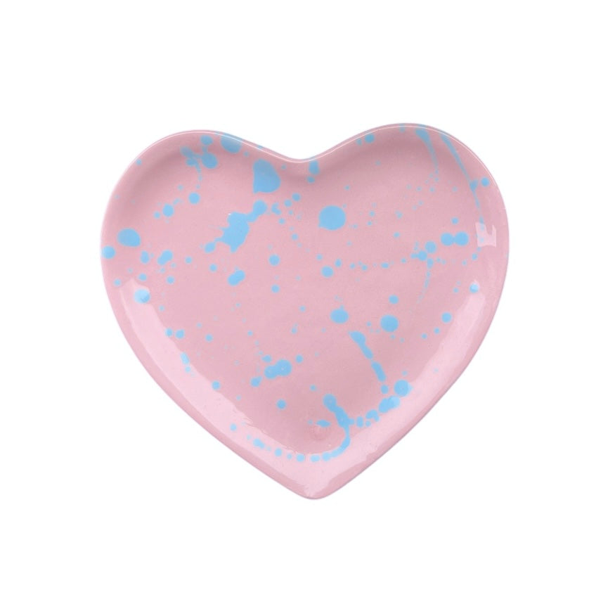 Uppläggningsfat - Hjärtformat - Rosa