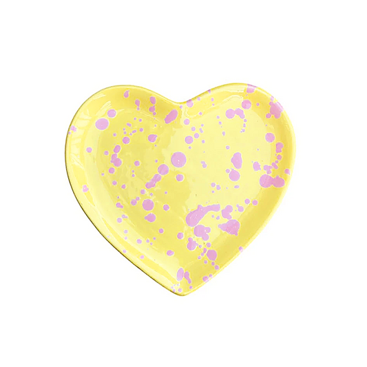 Serving Plate – Heart – Yellow